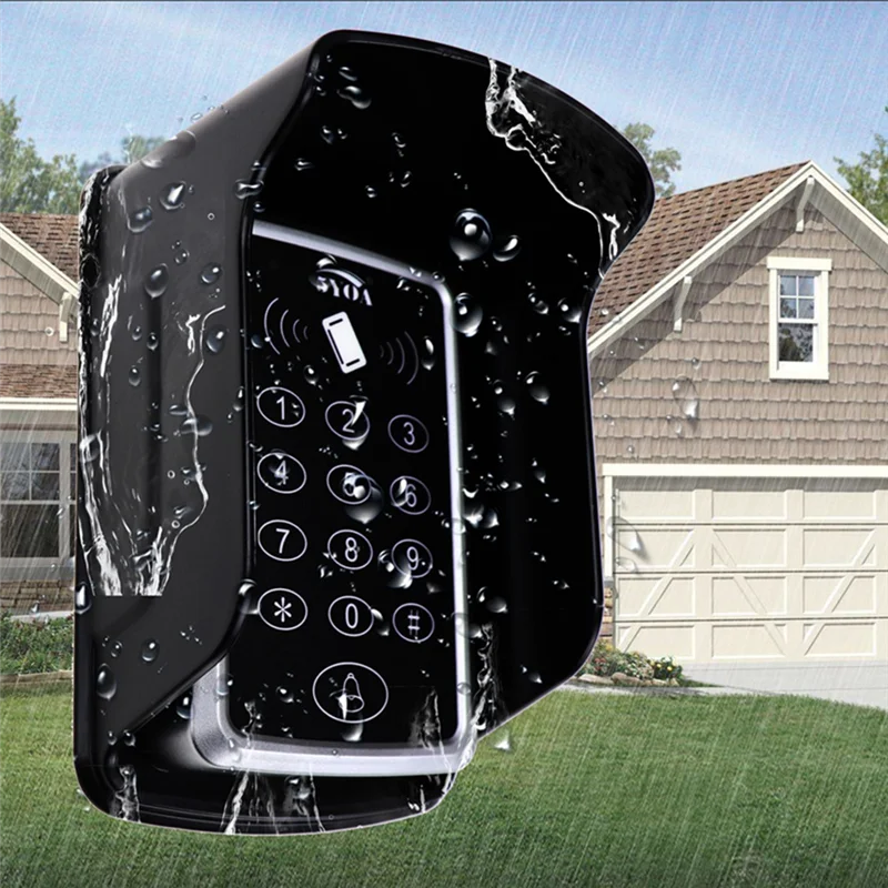 A72Z EM4100 TK4100 Access Control System RFID Keypad Keyboard Outdoor Waterproof Cover Keyfobs Door Opener For LOCK