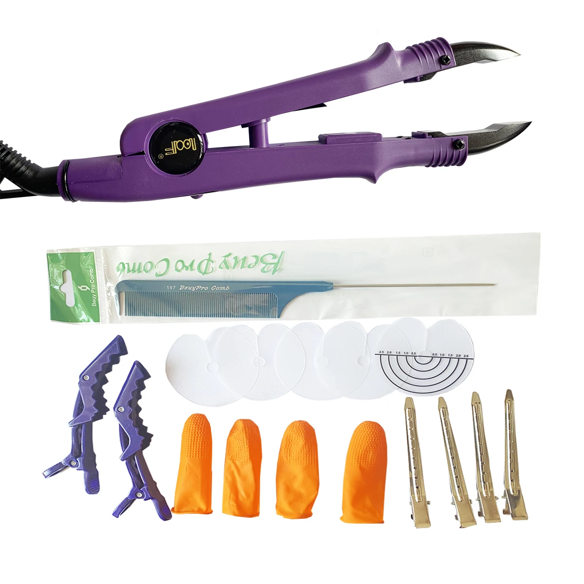 

super quality wholesale price purple color FLAT PLATE Fusion Hair Extension Keratin Bonding Tool Heat Iron