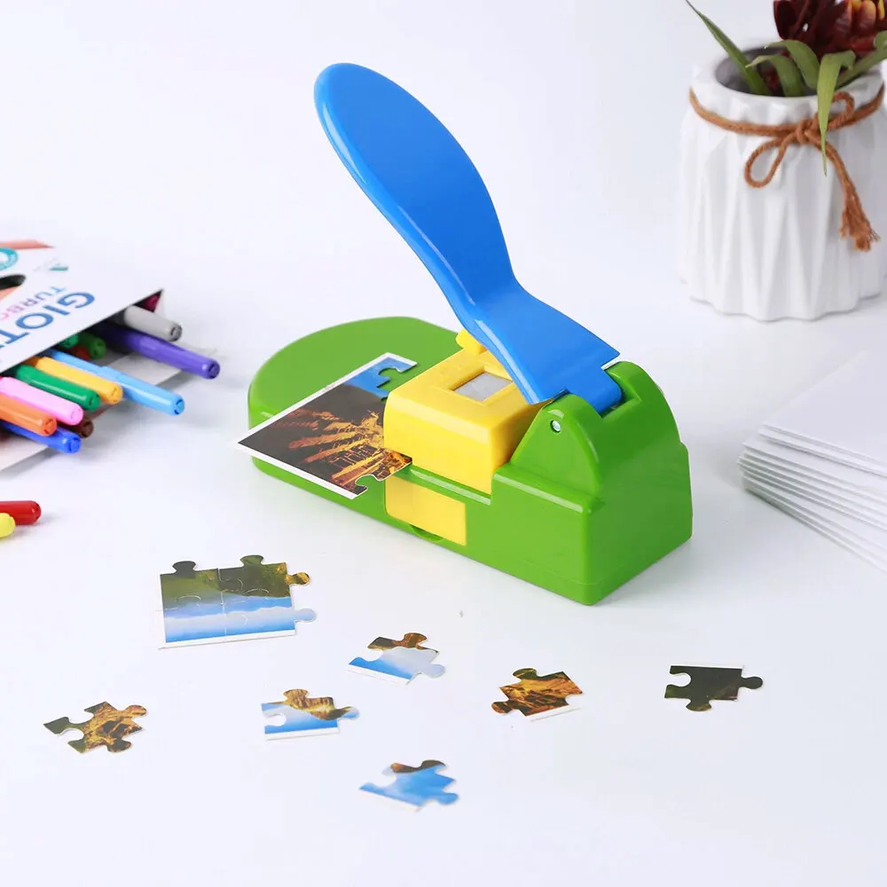 

Green Puzzle Maker, 1 Piece Puzzle Maker with 10 Pieces Foam, Crafts Making Puzzle Scrapbooking - Puzzle Mini Tool