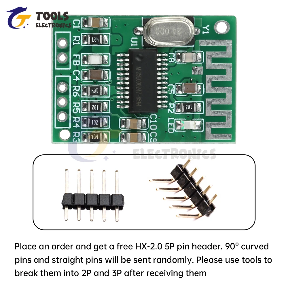 Mini Bluetooth 5.4 Audio Receiver Module 2.0 Dual Channel Stereo Decoding Board for Audio Systems