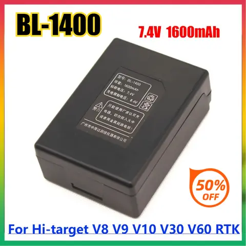 New BL-1400 Battery 7.4V 1600mAh for Hi-target V8 V9 V10 V30 V60 RTK Rechargeable Li-ion Battery