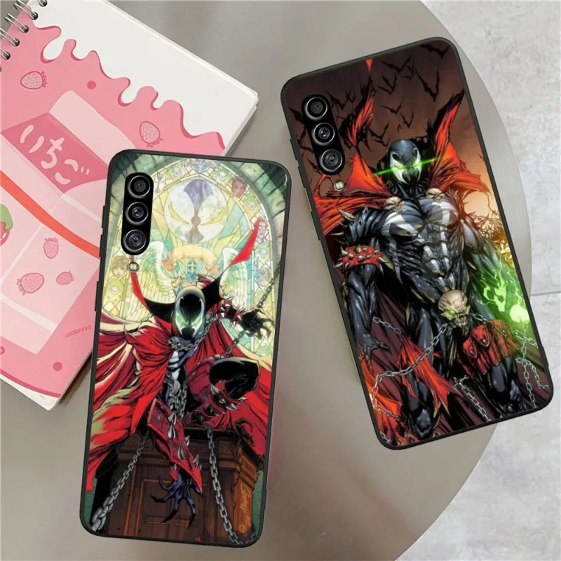 Smart Spawn Mobile Phone Case for Samsung Galaxy S23 S22 S21 S10 S9 S8 Plus Ultra Black Soft Phone Cover Funda