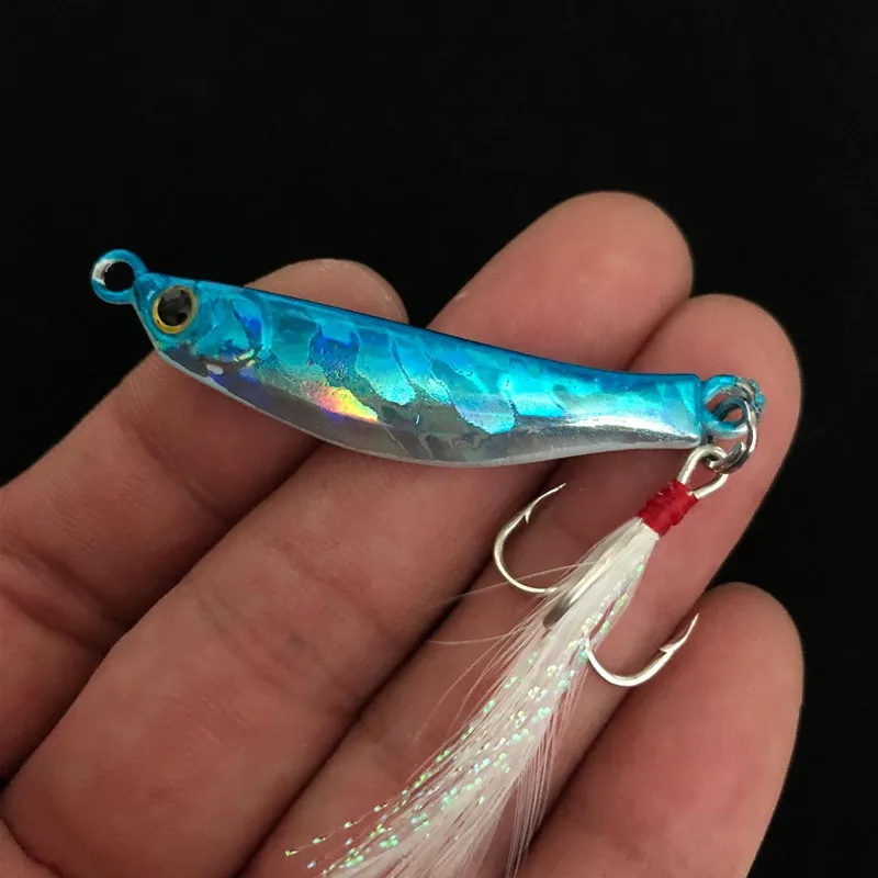 1 Stück Verkauf Langsam schütteln Jigs Angeln Jigbait Köder Metallköder Weitwurf Shore Throw Glow Kunstköder 4,9 cm/20 g – Detail 9