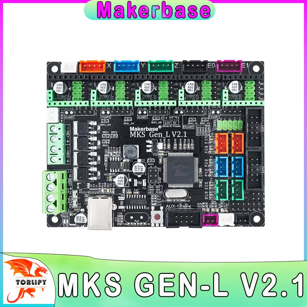 Makerbase MKS Gen_L. V2.1 Części drukarki 3D Płyta sterowania Obsługa płyty głównej sterownika TMC2209 2208 Uart Mode Gen L