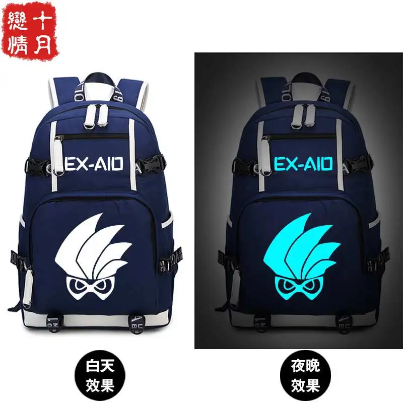 Kamen Rider Peripheral School Bag Kamen Rider Student Luminous Backpack Computer Bag Beautiful Fashion Accessories