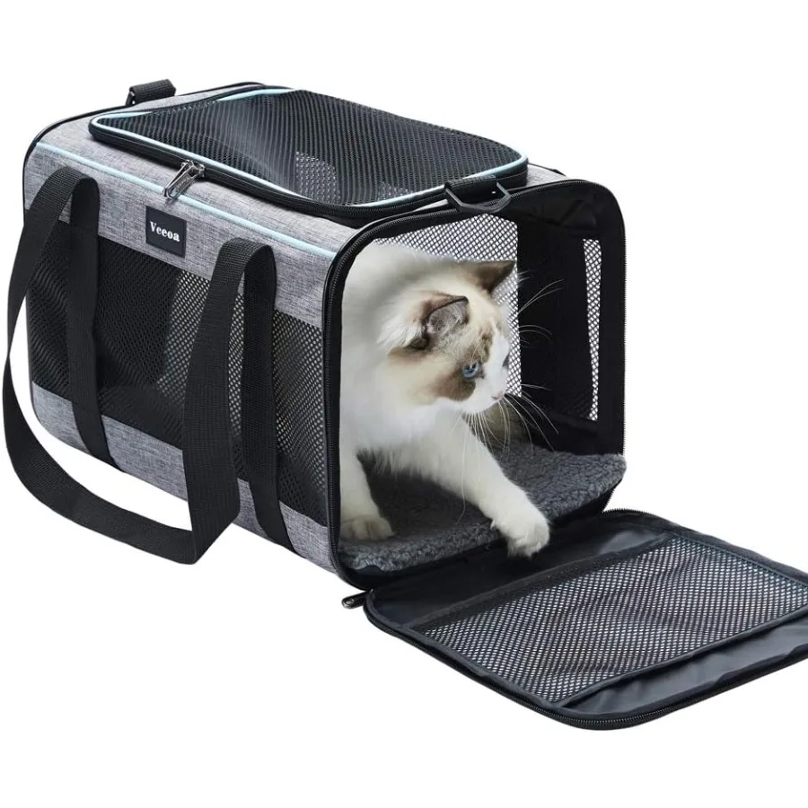 

17.5x11x11 Inches Cat Dog Carrier for Pets Up to 16 Lbs SoftSided Cat Bag Animal Carriers Travel Puppy Carry As a Toy of Fabric
