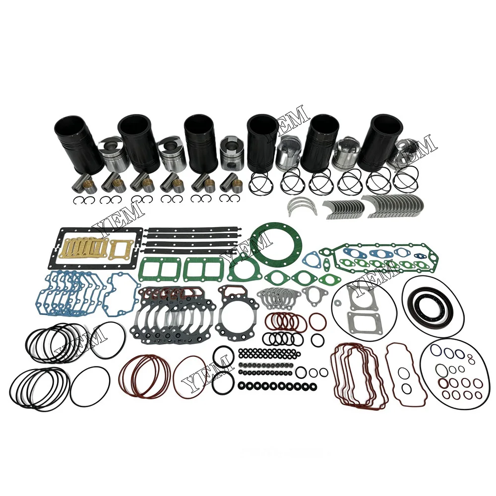 

Набор для ремонта 6D125, комплект гильз цилиндра с прокладками подшипников, совместимыми с Двигателем KOMATSU.