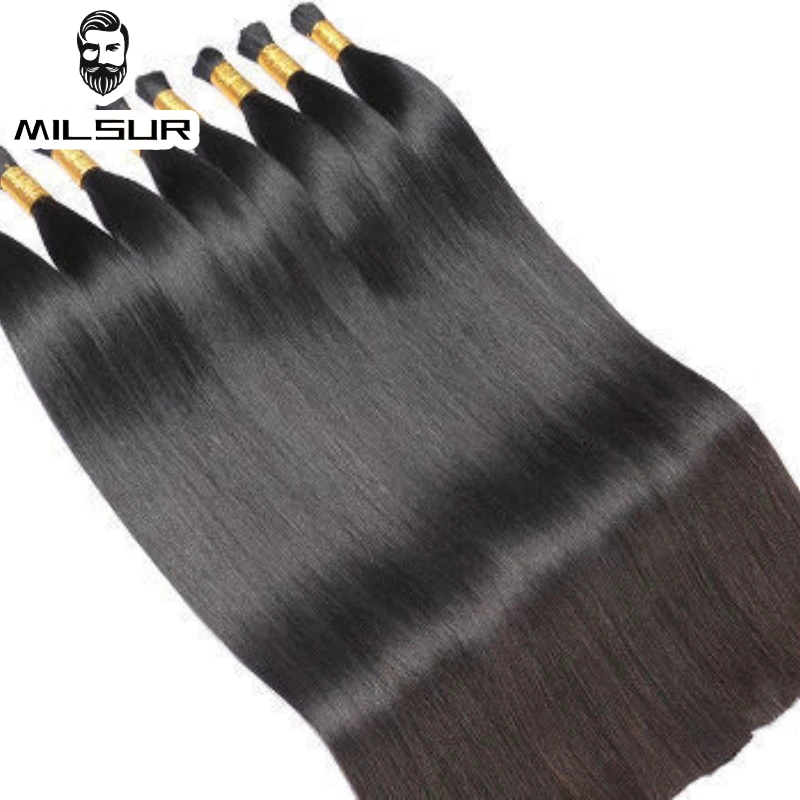 100% Remy Natural Human Bulk Hair Straight Hair For Braiding 50/100g Per Set Human Braiding Hair Bulk Bundles 12-26 Inches