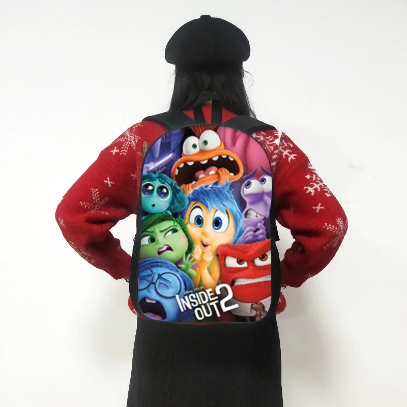 2PC/3PC-Set Inside Out 2 New Cartoon Joy Sadness Anger Backpack Student School Bag Pencil Case Children\'s Gifts Cartoon Mochila