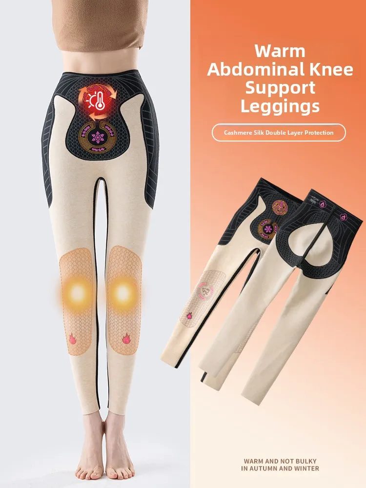 Pantaloni da yoga foderati Fce Abbigliamento fitn da donna Outdoor Inverno Nuovo Sle Pantaloni autunnali caldi Upade Patch Supporto caldo per il ginocchio...