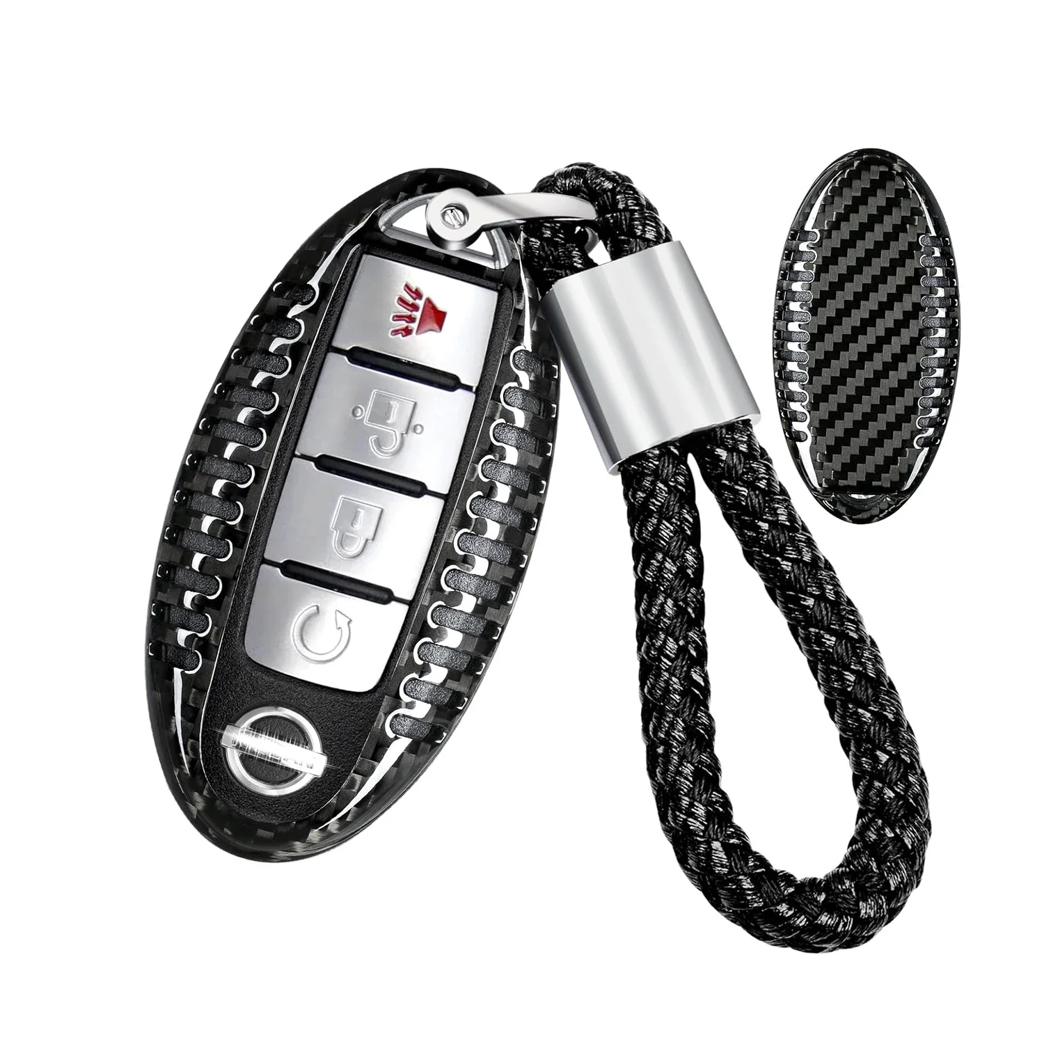 

Carbon Fiber Key Fob Cover For Infiniti QX80 Q70L QX60 QX56 Q50 M56,Key Protector Case For Nissan Armada Maxima Pathfinder GTR