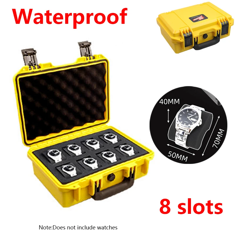 6/15 Slot Abs Plastic Watch Case Portable Waterproof Watch Case Is Used To Store Watches Tool Box