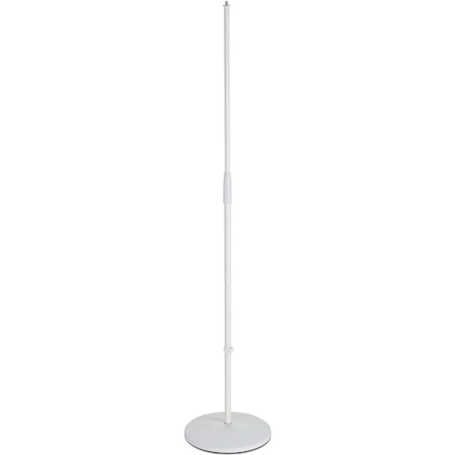 

König and Meyer 26010.500.76 - Стойка для микрофона - круглое основание, регулируемая высота - профессиональный уровень - производство Германия - белый цвет
