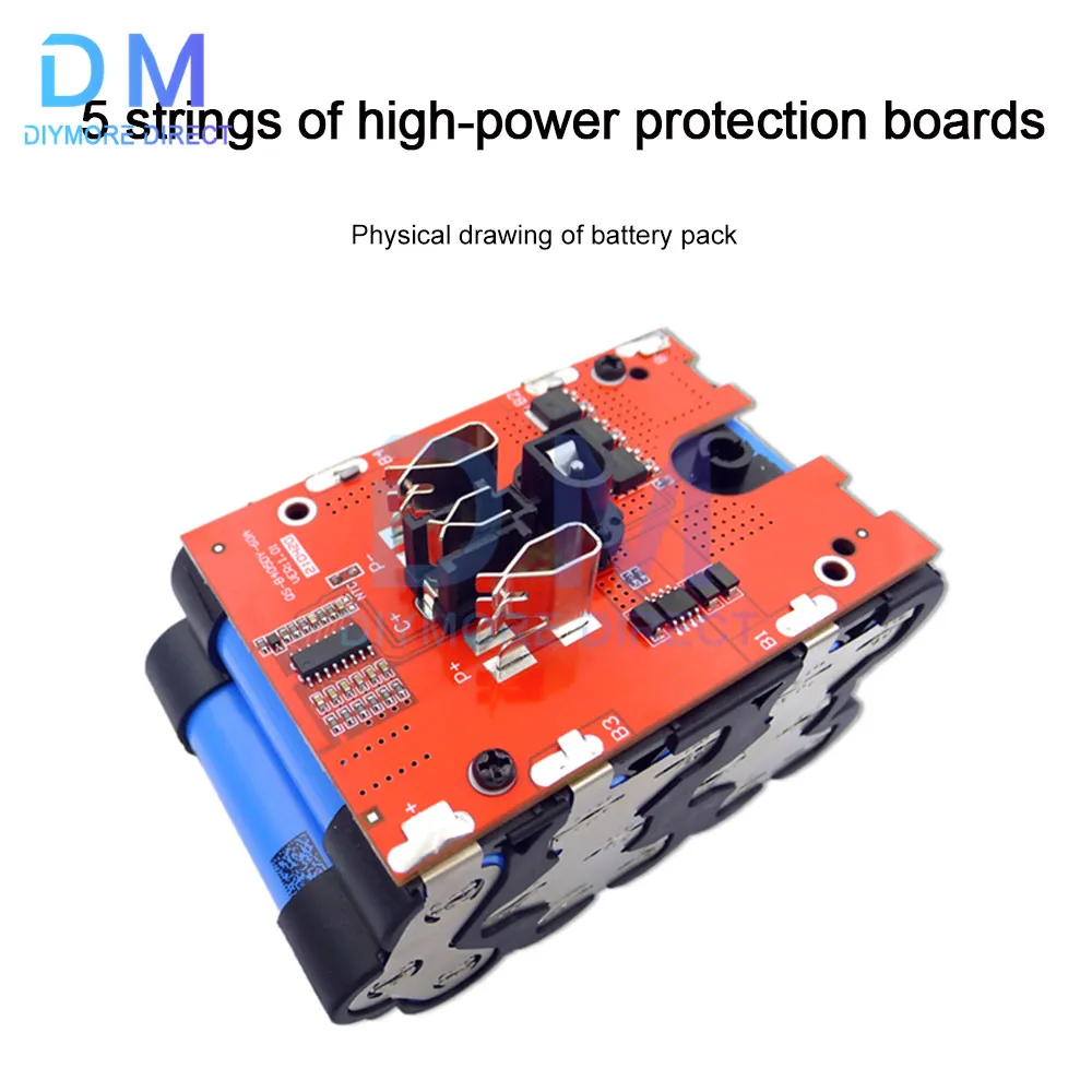 18650 Battery Power Bank Charge Protection Board BMS 5S 18V 21V 65A Li-ion Lithium For Screwdriver/Electric Tools