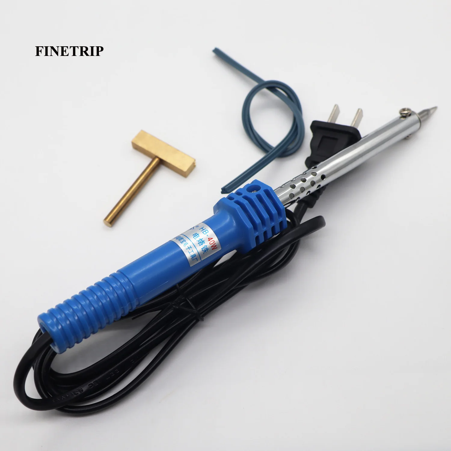 For LCD Pixel Ribbon Repair 220V-240V 40W Handle Heat Pencil Tip Soldering Iron Welding Gun Tool with Solder T-head Rubber strip