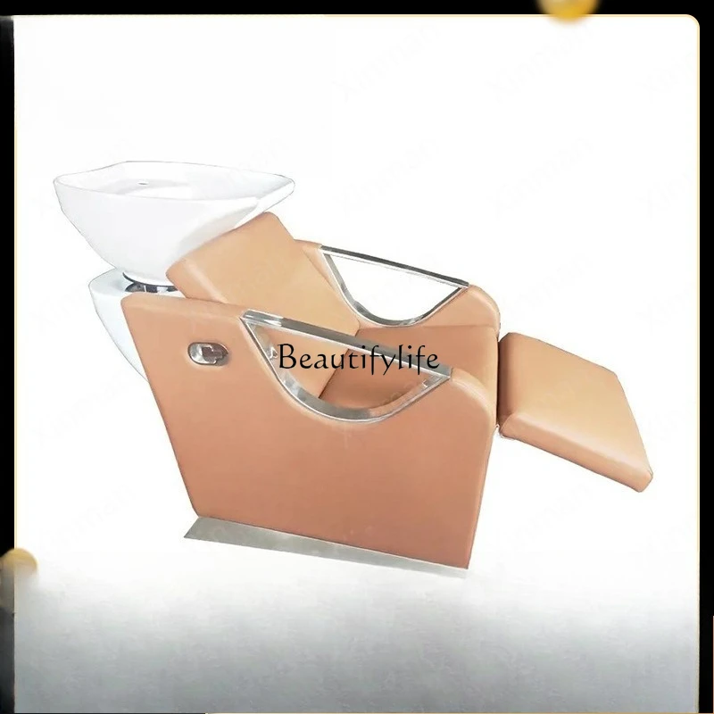

04 Beauty Salon Shampoo Chair Multifunctional Semi-reclining Water Circulation Shampoo Bed