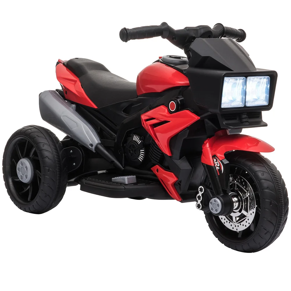 6-V-Kindermotorrad-Aufsitzspielzeug für Kleinkinder, batteriebetriebenes Mini-Elektromotorrad mit hoher Traktion und Vorwärts-/Rückwärtsschalter