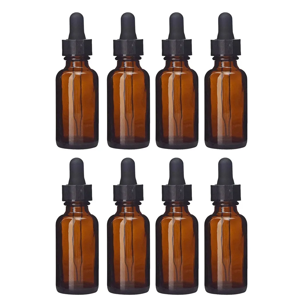 8pcs-essential-oil-bottle-glass-perfume-container-travel-small-dropper-bottles-women-portable-scent-storage-clear-brown