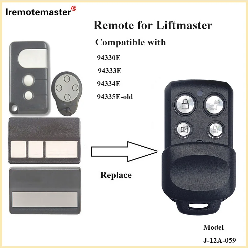 Télécommande de porte de garage pour Liftmaster 94335E, 433.92MHz, code roulant