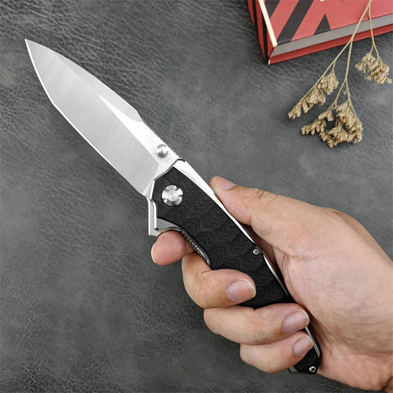 D2 folding knife, outdoor camping survival tactics Hunting self-defense multi-purpose EDC pocket pocket pocket knife