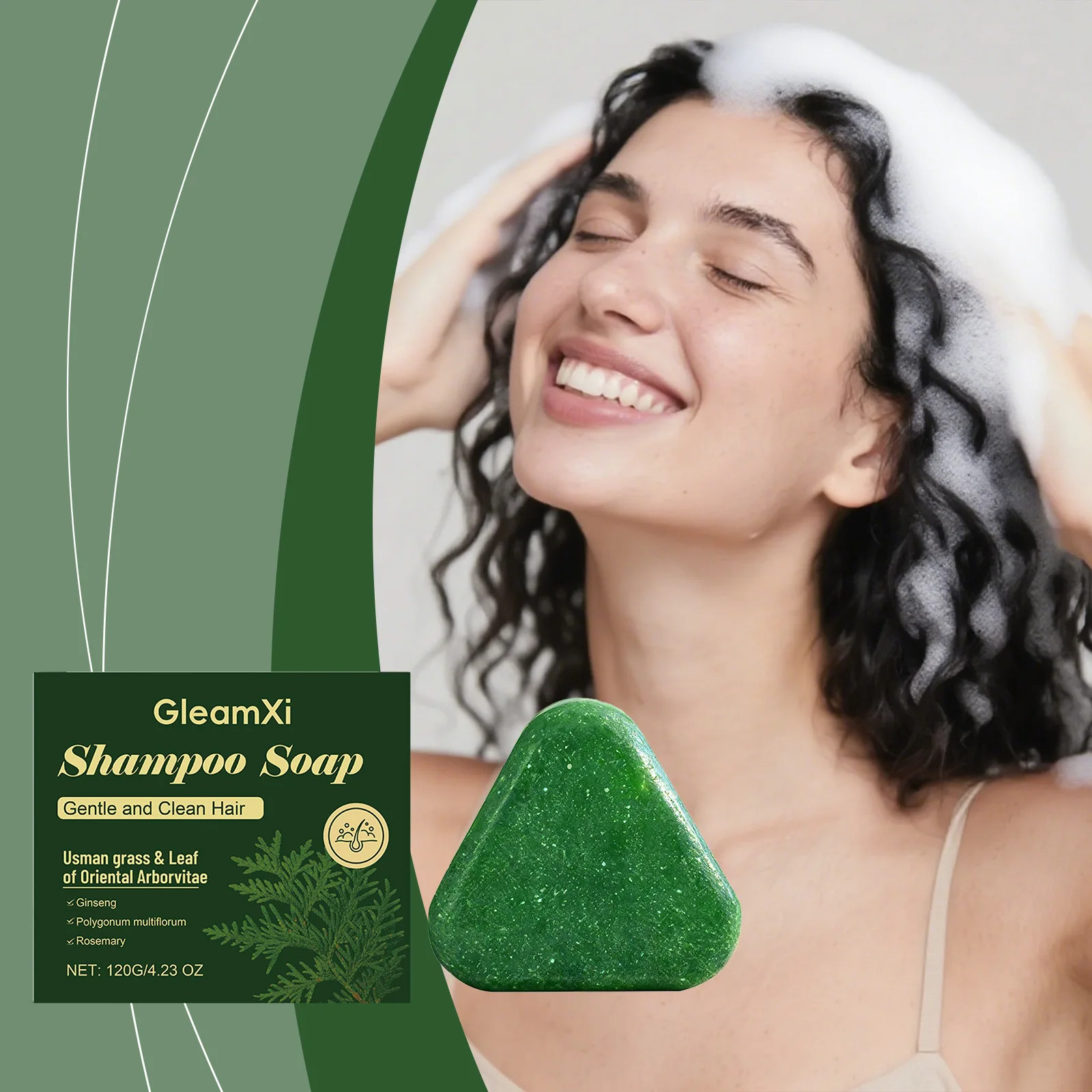 Arborvitae leaf shampoo gently cleanses nourishes the scalp Reduce hair loss strengthens the hair roots shines the hair