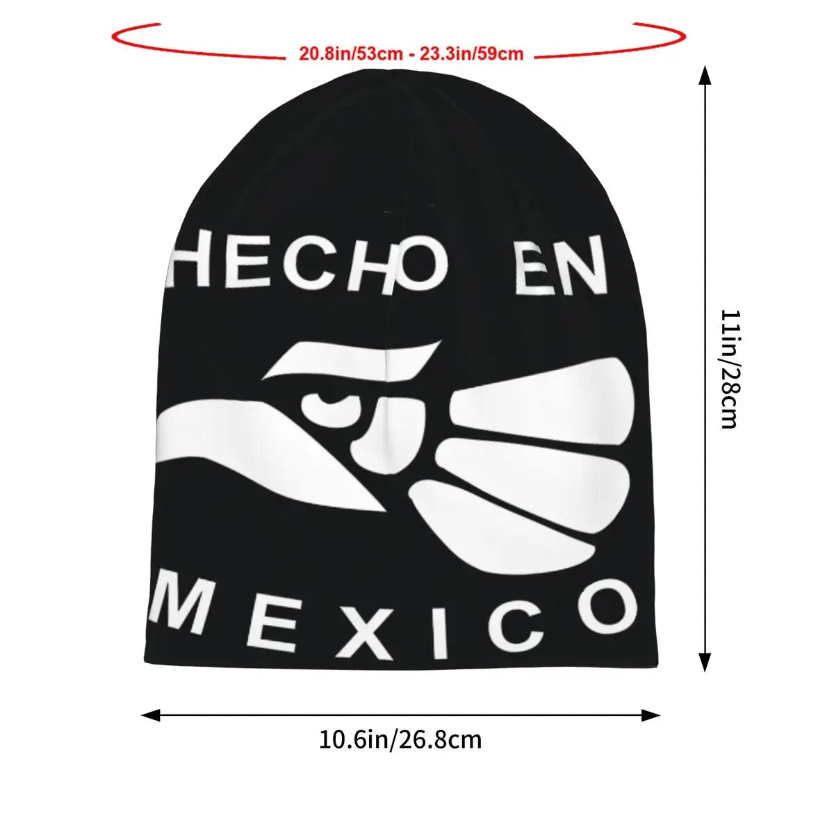 Hecho En Mexico Sticker Washed Thin Bonnet Outdoor Casual Beanies Protection Men Women Hats