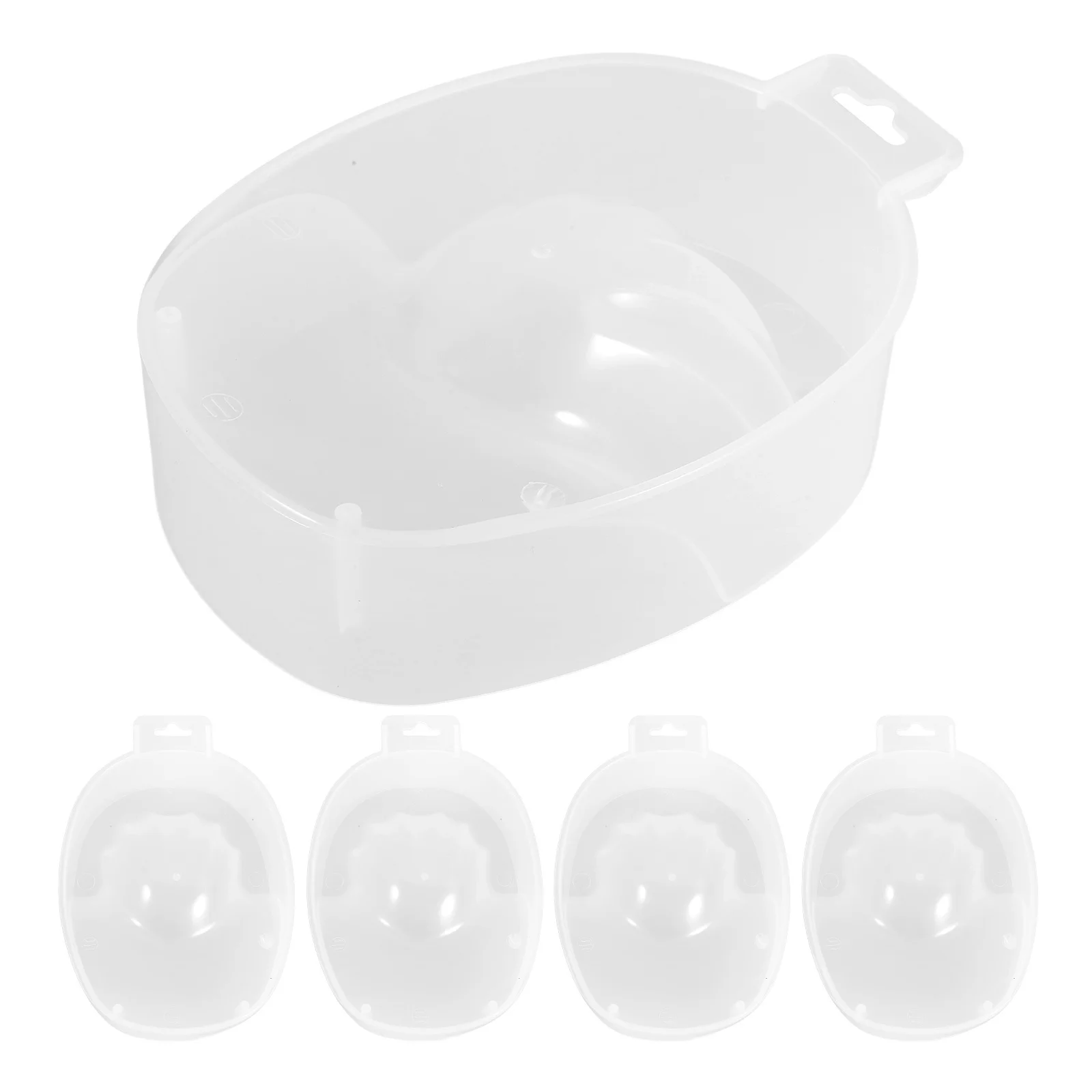 5 قطعة وعاء نقع مانيكير سطح أملس وعاء علاج الأظافر لإزالة الأظافر الزائفة أداة سبا المهنية في الاستخدام المنزلي