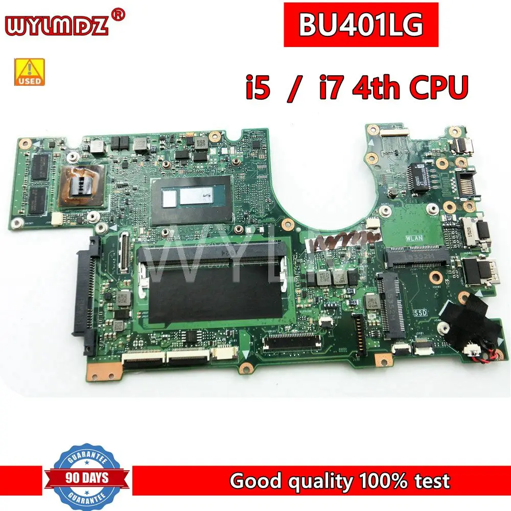 BU401LG i5/i7-4th CPU 4GB RAM GT730M Laptop Motherboard For Asus BU401L BU401LG BU401LA  Mainboard 100% Tested