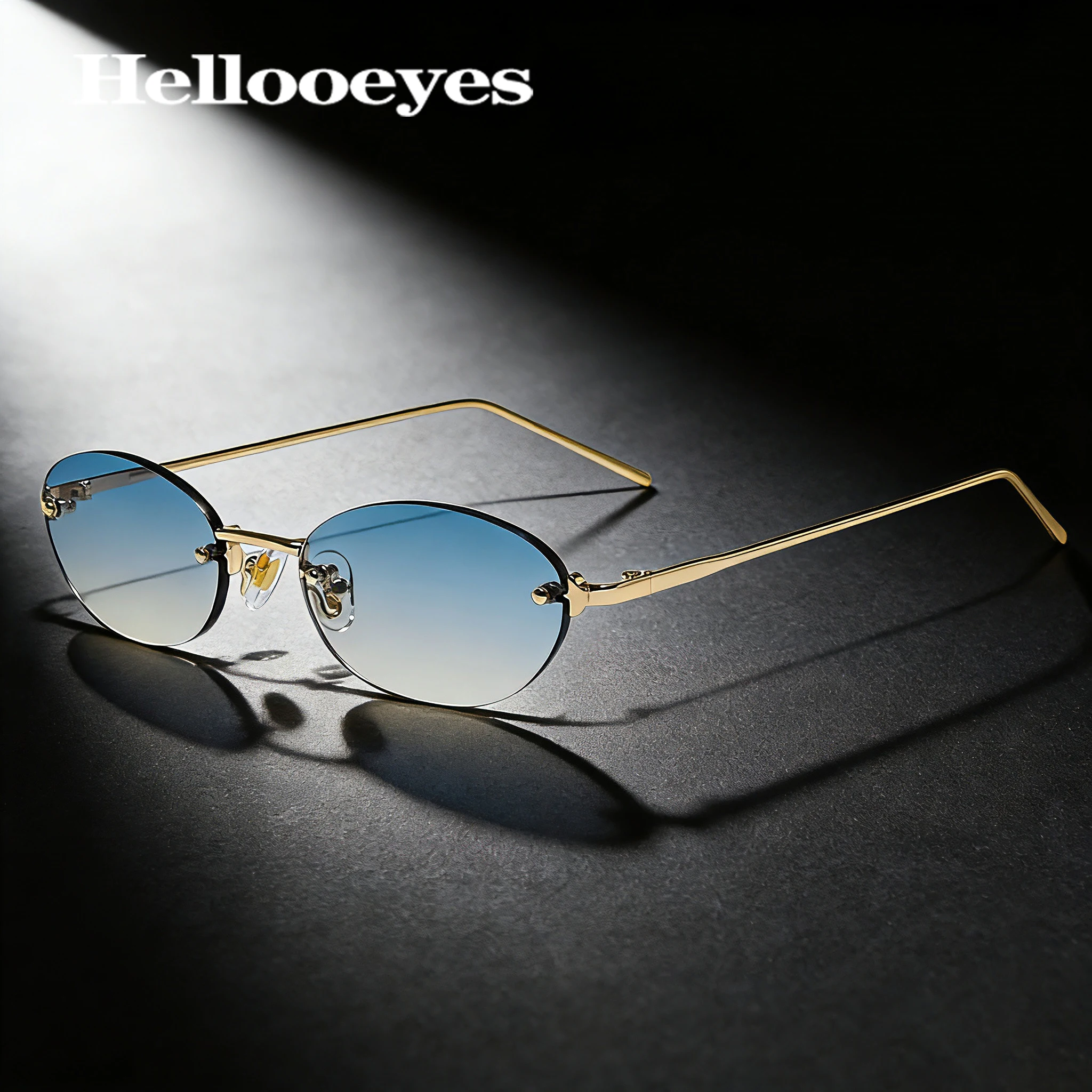 

Classics Styles Small Oval Brand Frameless Sun Glasses Women Men Vintage Rimless Sunglasses Luxury UV400 очки солнечн