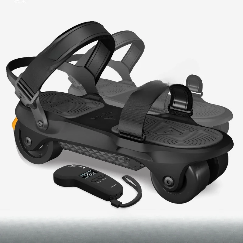 Electric roller skates folding portable electric roller skates full automatic roller skates black
