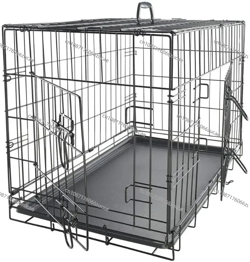 

Custom Double-Door Metal Foldable Large Heavy Duty Pet Dog Crate Portable Metal Iron Wire Folding Dog Cage Large Pet Kennels Dog