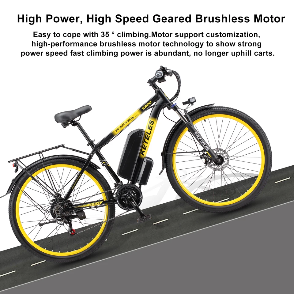 2025NEW KETELES K820 electric bicycle 1000W motor 48V18AH Lithium Battery 26 inch tires Adult E-bike Off-road electric bicycle image 6