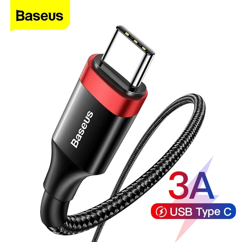 Baseus USB tipo C cavo caricabatterie a ricarica rapida USBC TypeC cavo per Samsung S22 S10 Xiaomi POCO Huawei USB C cavo dati 3m