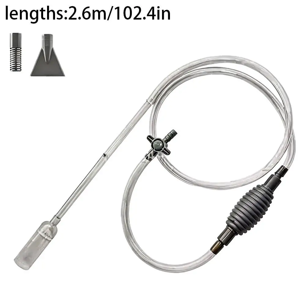 Aquarium-Wasserwechslerpumpe mit Fäkalienabsaugung, Sandwaschmaschine, Abwassersiphon und Reinigungswerkzeug für Aquarien – Detail 11