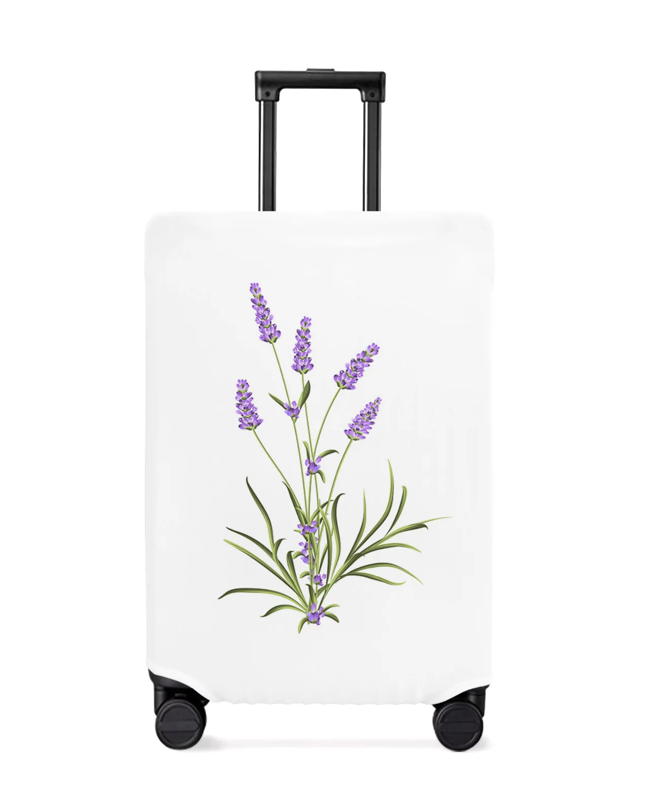 

Purple Flower Lavender Romance Travel Luggage Protective Cover for Travel Accessories Suitcase Elastic Dust Case Protect Sleeve