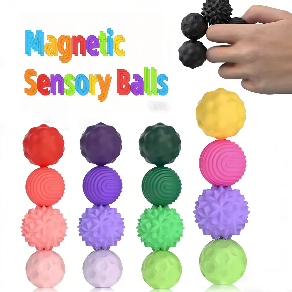 

Магнитные сенсорные шарики, силиконовые игрушки для снятия стресса для взрослых и подростков с аутизмом, СДВГ, тревога, забавные игрушки для снятия стресса, подарок
