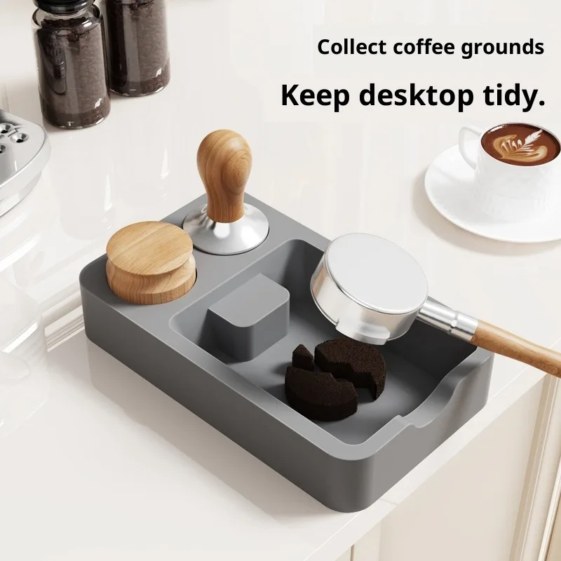 وسادة سدادة قهوة من السيليكون غير قابلة للانزلاق مع حامل تخزين صندوق صنبور القهوة لأدوات الإسبريسو أدوات باريستا أجزاء ماكينة القهوة