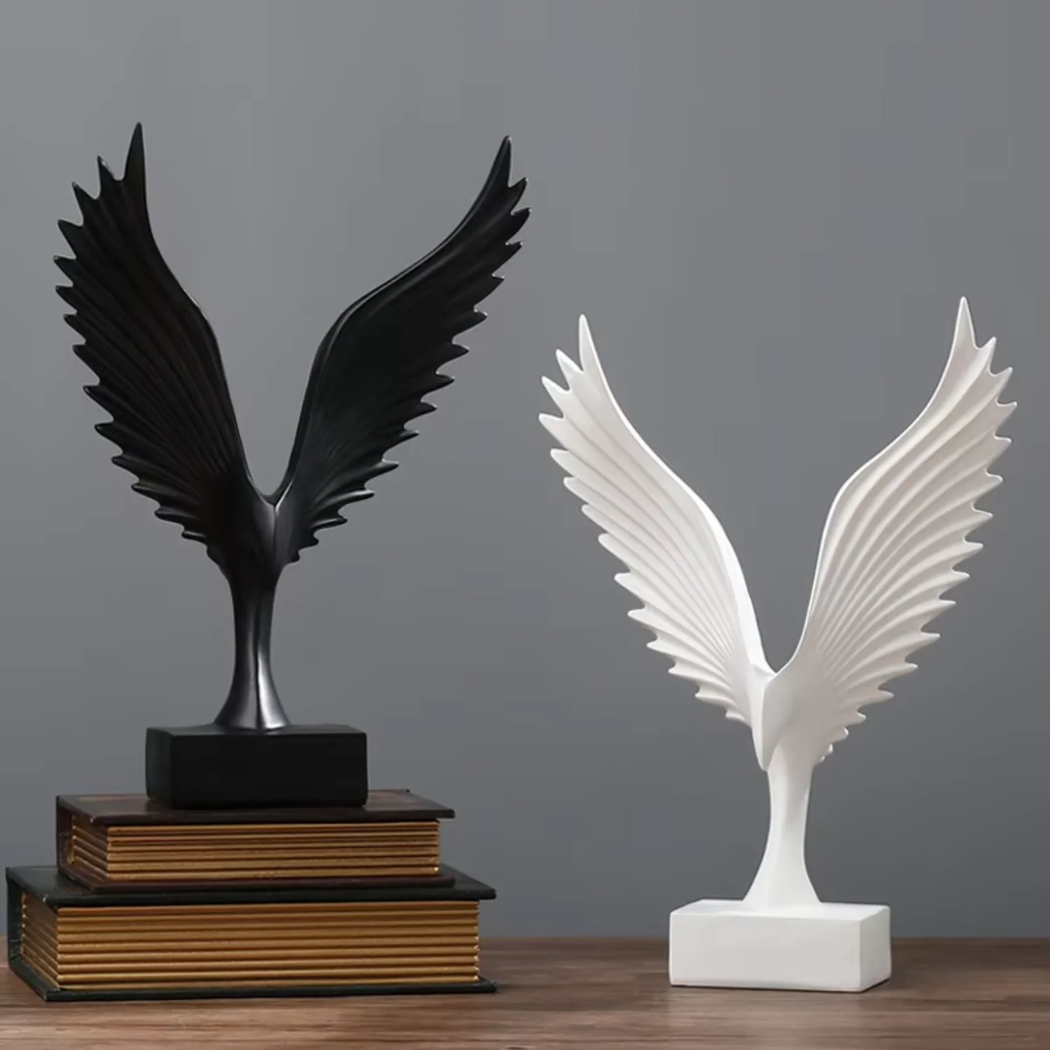 

Creative American Style Decoration Ornament Crafts Resin Wing Sets Table Ornaments