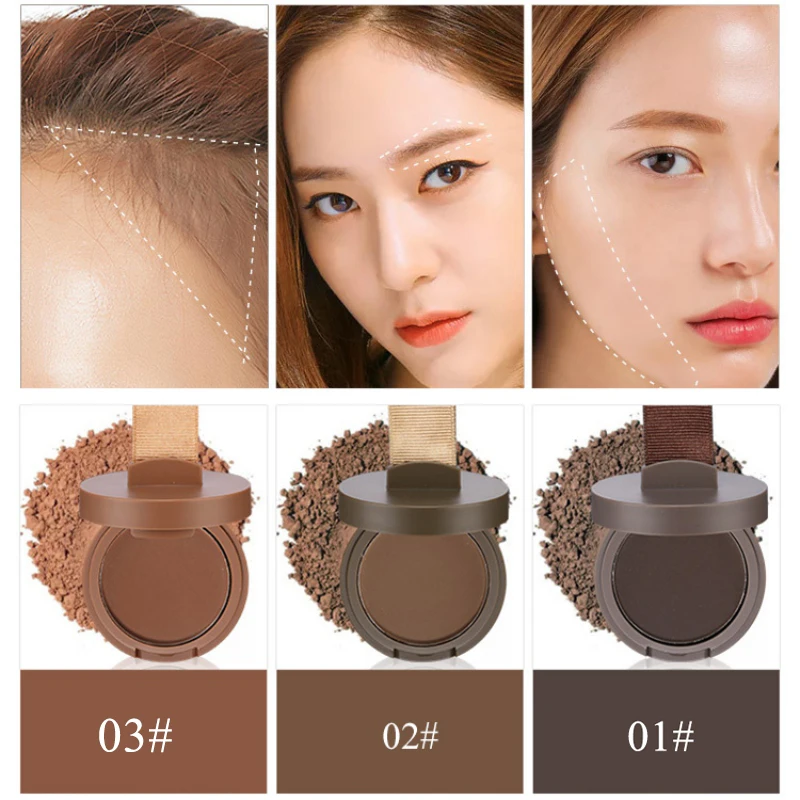 

3 цвета линии волос Тени пудра долговечный водонепроницаемый натуральный мгновенный консилер для лица