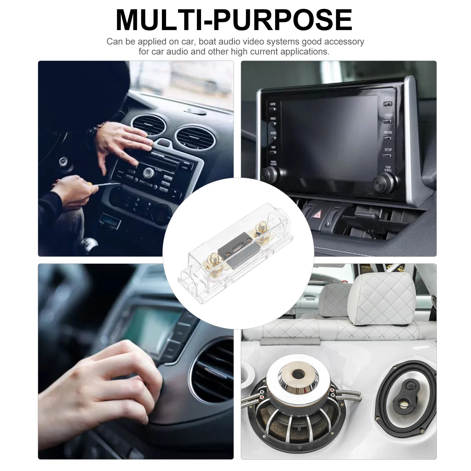 

Anl 300A Car Audio Fuse Block Holder For Auto Audio Amplifier System Waterproof Durable Anl Fuse Holder Terminal