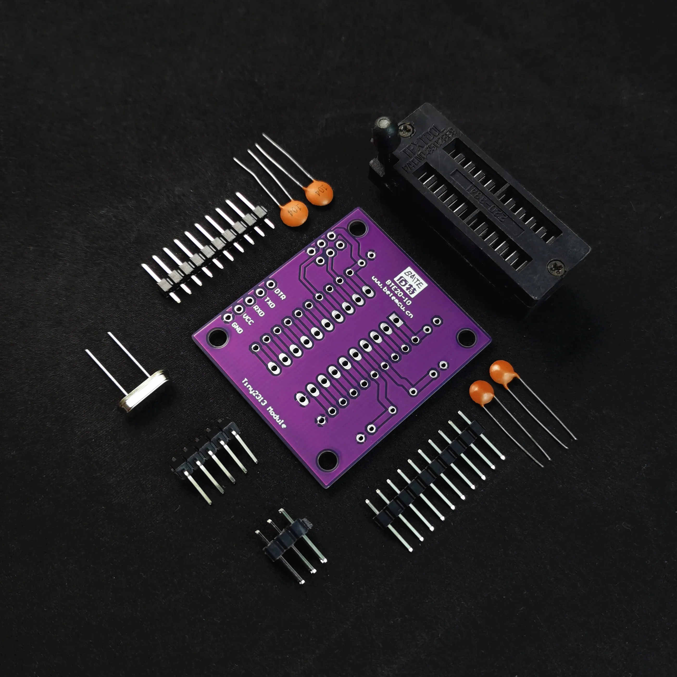 miniCore ATtiny2313/4313/A/V-10PU DIP20 Minimum System Board Can Make Arduino Programming Block With ISP6 and Serial Inteface