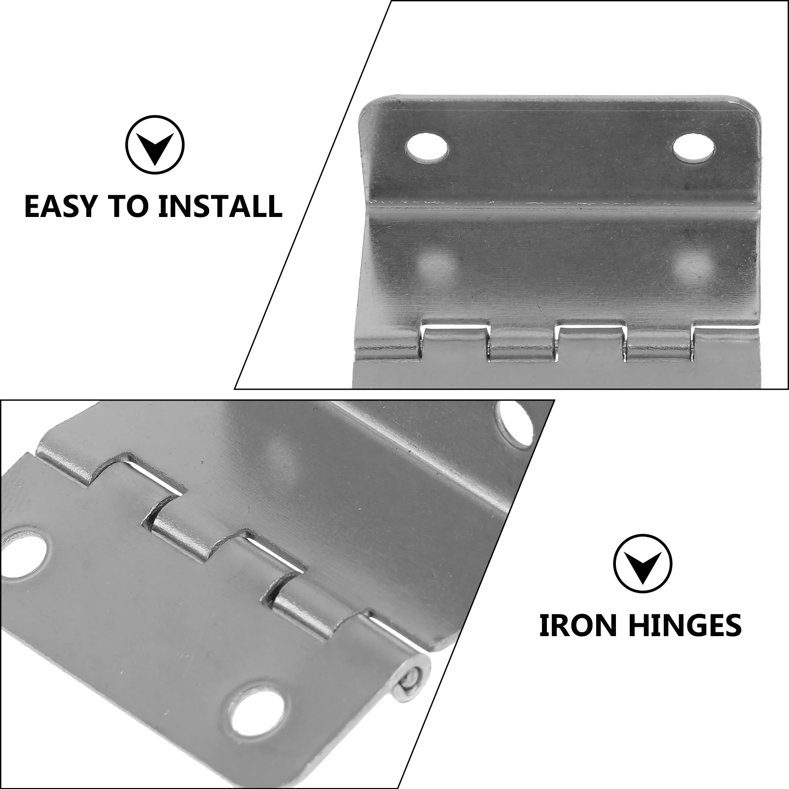 

10pcs Metal Multi-Function Right-Angle Heavy Duty Smooth Cabinet Door For Kitchen Furniture Iron Hinges Three-Fold Dressing