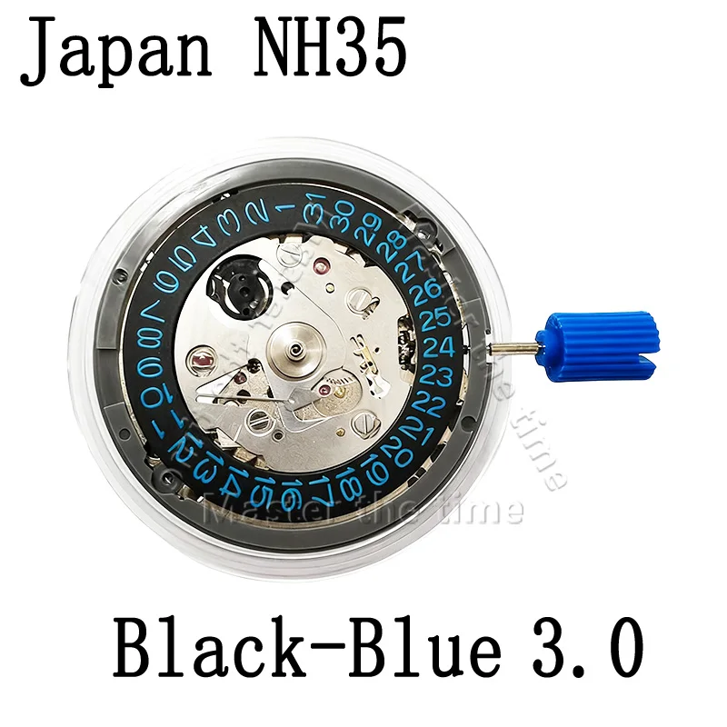 japan-nh35-automatic-mechanical-movement-high-accuracy-mod-watch-replacement-24-jewels-nh35a-date-at-3-black-calendar-blue-font