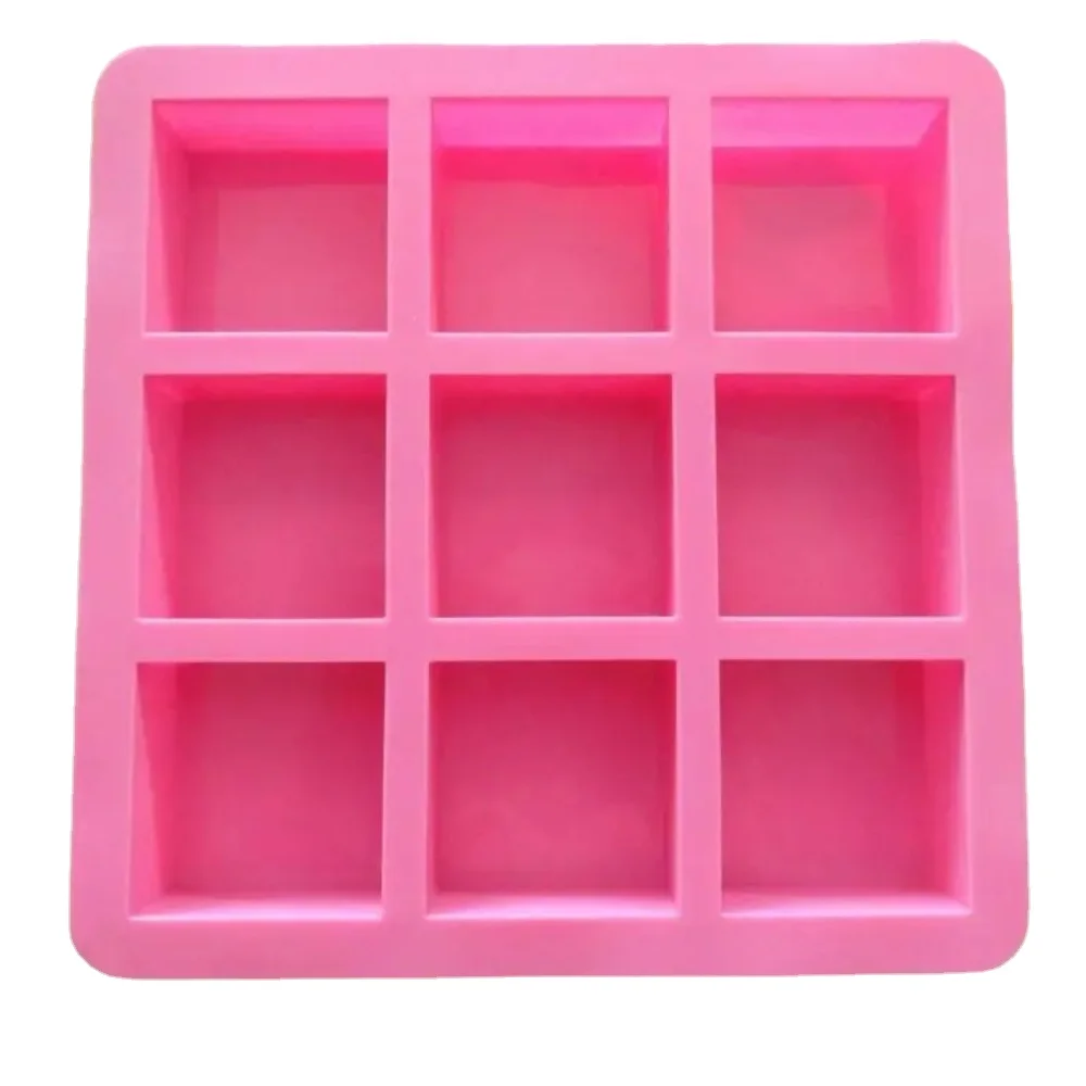 

DIY Square Soap Mold 9 Blocks Food Grade Silicone Mold for Soap Making