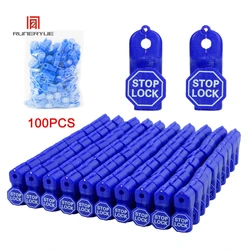 Supermarkets Retail Stop Lock Store Locked Display Peg Hook Security Super Mercado Little Red Hook Lock 6mm Blue Color 100PCS