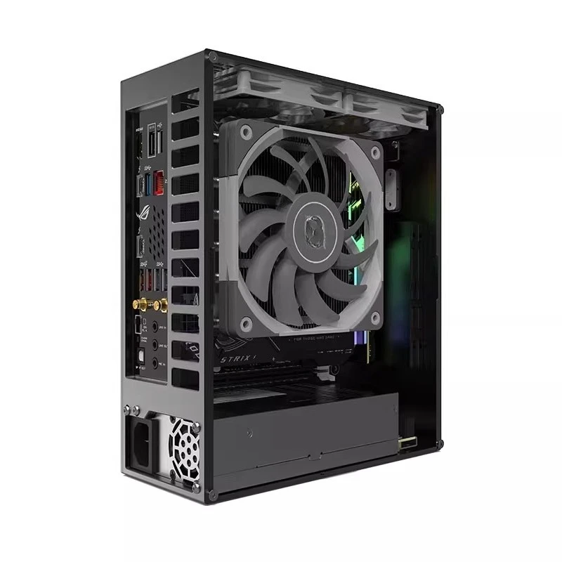 

4-Liter mini A24-V3 2.0 nuclear display 1u power supply itx chassis, all aluminum alloy