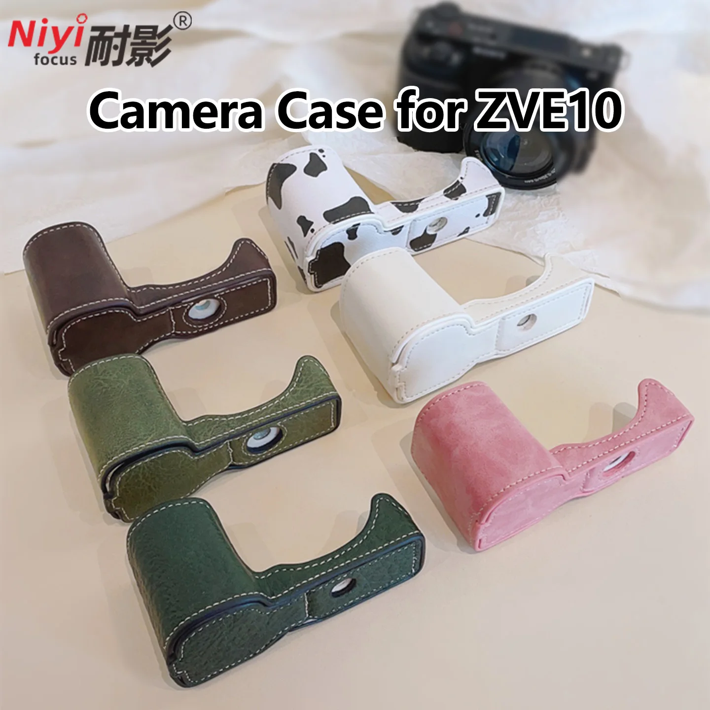 

Чехол для камеры ZVE10, защитный чехол для Sony ZVE10, противоударный чехол для открытия батареи, половина тела