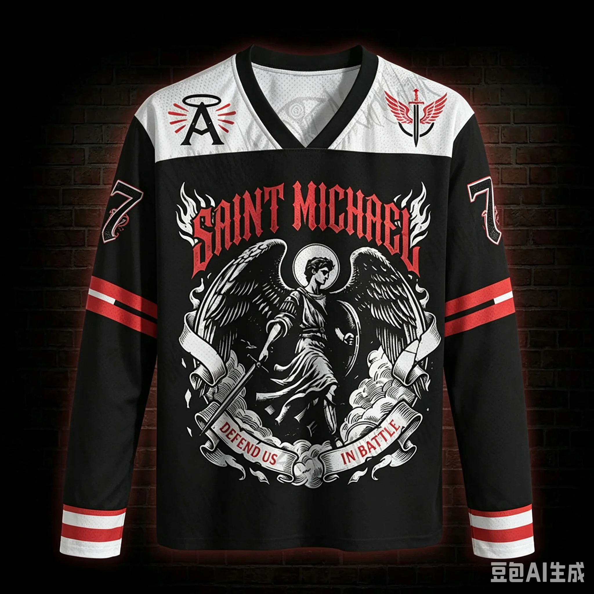 Hot Selling Products, Terrifying Dark Series Clothing, Fashionable Men's Long Sleeves Suitable for Sports and Fitness