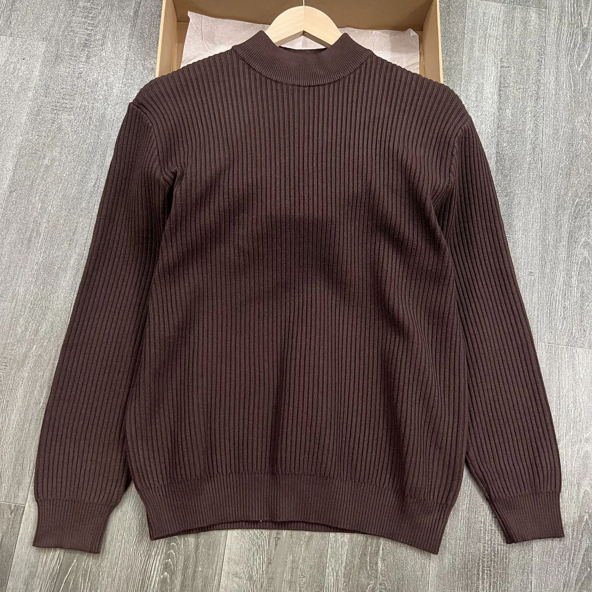 

Мужской трикотажный свитер с высоким воротником, длинными рукавами, облегающий, осенне-зимний, новый, повседневный, модный, теплый, из полиэфирного волокна