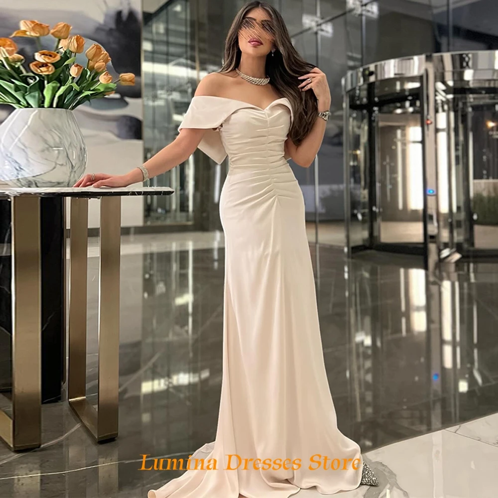 Hochwertiges Chiffon-Abendkleid mit U-Boot-Ausschnitt, klassisches Meerjungfrau-Cocktailkleid, modernes Sweep-Zug-Kleid für besondere Anlässe